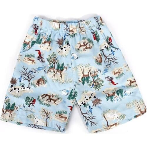 Little kids trousers 2-11T baby boys girls knee-length shorts children summer beach pants pure cotton flower sport pants fashion