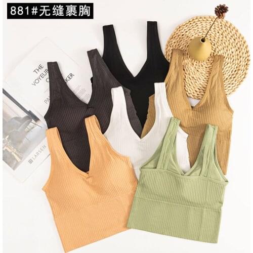 3D Sexy Lingerie Seamless Sport Bra U Type Backless Strapless Top Bra Push Up Bralette Brassiere Women Underwear vest girls vest