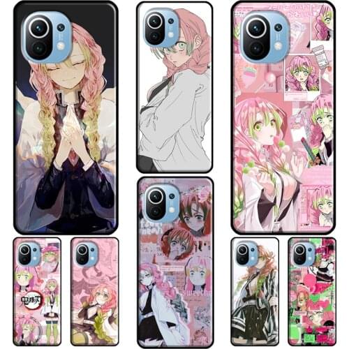 Mitsuri Kanroji Kimetsu no Yaiba For Xiaomi Mi 11 Lite 9T 10T Pro A3 Mi Note 10 Lite Case For POCO F3 F2 M3 X3 Pro Fundas
