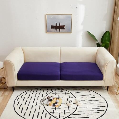 Stretch Sofa Seat Cover Solid Spandex Sofa Cushion Seat Cover for L Shaped Sofa Couch Chaise Lounge Seat Cover