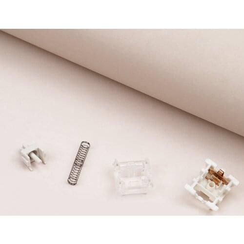 Gateron G Pro White Linear Silver 3pin Switches (35 PCS)