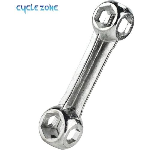 Bike Repair Tool Durable Dog Bone Shape Mini Hexagon Wrench Holes Zinc Alloy 6-15mm 10 in 1 Torque Cycling Spanner Hand Tools
