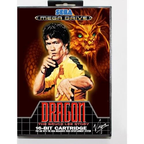 Dragon The Bruce Lee Story Boxed Version 16bit MD Game Card For Sega MegaDrive Sega Genesis System