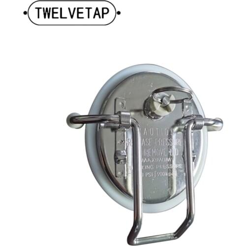 Keg Lid Stainless Steel Keg Replacement Cover Beer Cornelius Ball Lock Keg Lid Fix Leaks Pressure Relief Valve & New O-ring