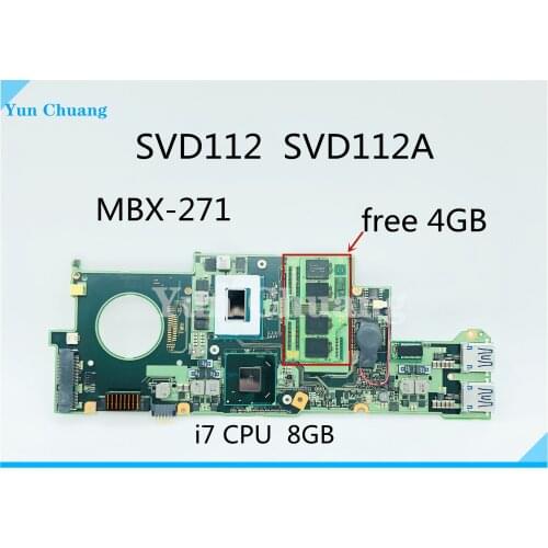 MBX-271 For SONY SVD112 SVD112A laptop motherboard I7-CPU 8GB MBX-271 A1894467A 100% fully tested