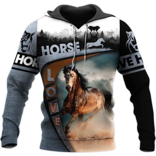 2021 Horse Pattern 3D Printed Men hoodie Running Animal Homme 3D Tracksuit Spring Casual 3D hoodies 7xl