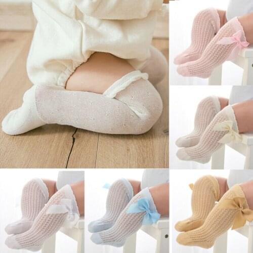 Newborn Baby Socks Solid Color Baby Girl Boy Socks Infant Toddler Knee High Socks