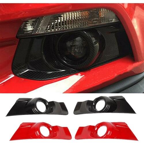 ABS Front Bumper Fog Light Lamp Panel Cover Decorative Trim Fit for Ford Mustang 2015 2016 2017 Exterior Car Accessories