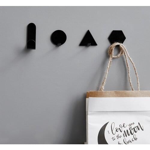 Punch-free load-bearing hook wall mount wall strong and seamless sticking hook behind dormitory door nail-free sticking hook