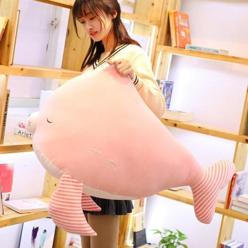 Whale Plush Sea Lion Pillow Whale Shark Toy Lovely Stuffed Animals Toy Whale Doll Short Lion Plush Toys Kawaii Plush Toys Pillow