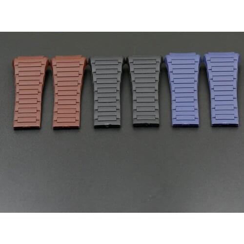 Top quality 23x33mm silicone rubber watch strap soft PU strap for Porsche strap design blue black brown band watch 6620 free too