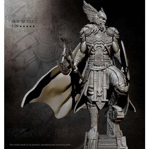 YUFAN GK Handmade White Model 1/24 Steel Axe War God Resin Soldier (Unpainted Kits ) TD-2240