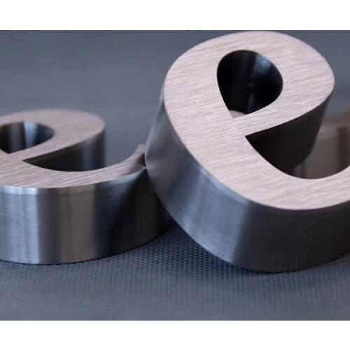 Factory Custom Store Signs Dimensional Retro Brushed Cutting Metal Letter Logo Signage Stainless Steel Sign Cabinet Office Wall