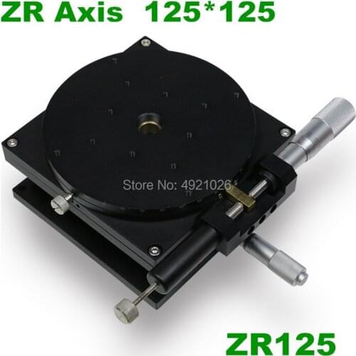 ZR125 ZR Axis High Precision Trimming Station Manual Displacement Platform Linear Stage Sliding Table 125*125mm