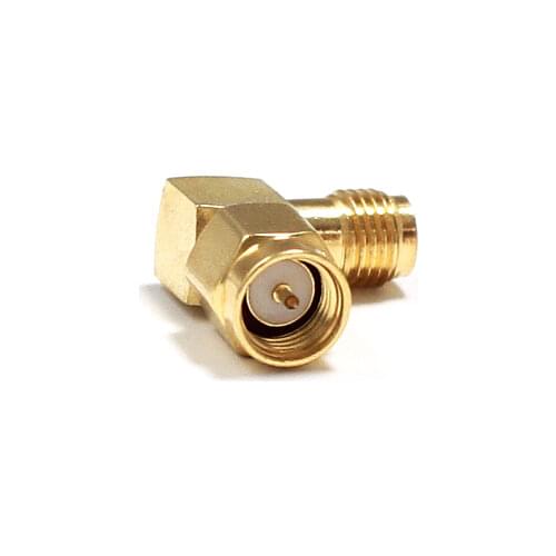 1PC SMA Male Plug to SMA Female Jack RF Coax AdapterRight Angle goldplated NEW for WIFI antenna