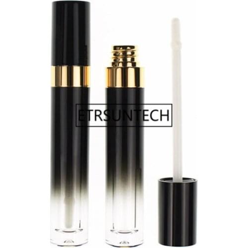 100pcs Empty Round Lip Gloss Tube With Wand Applicator Refillable Plastic Lipstick Lip Balm Bottles Vials Diy Container F3945