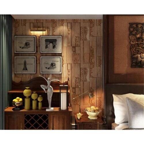 Beibehang Nordic literary style 3d wallpaper American retro nostalgia personality cafe bar bookstore restaurant wall paper