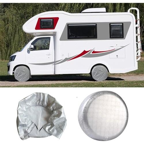 4PCS Universal 27-29 inch Spare Tire Wheel Cover Protector Case Waterproof Vehicles Camper Car Truck RV Parts Accessories