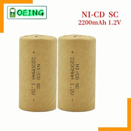 100%NEW Ni-Cd SC rechargeable battery, 2200mAh, SC, 1.2V, used for Bosch Motian screwdriver, electric drill, electric tool, DIY