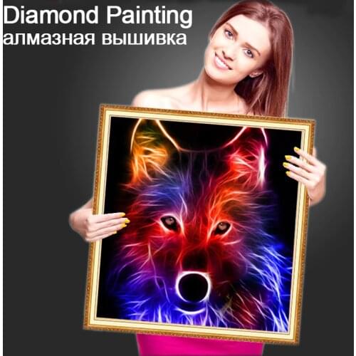Wolf animals new arrival crafts DIY Crystal full drill square 5D diamond painting cross stitch kit 3d mosaic round rhinestone