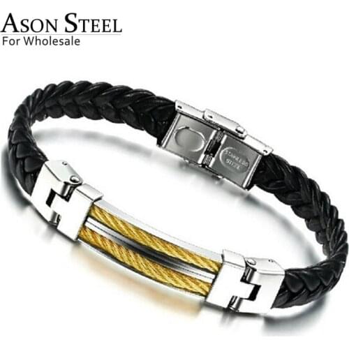 Кожаные браслеты ASONSTEEL China At AliExpress