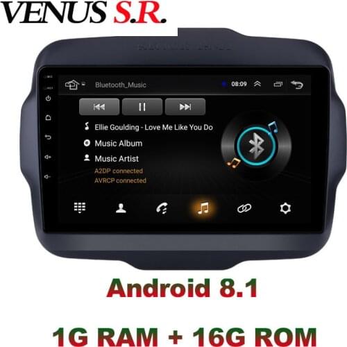 VenusSR Android 8.1 2.5D car dvd For JEEP Renegade Radio 2016-2017 multimedia GPS Radio stereo gps navigation