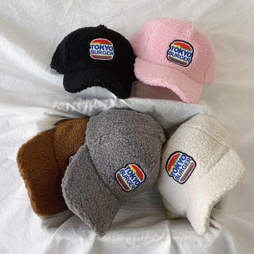 Brand New Baseball Caps 2020 Winter Cap for Baby Kids Faux Cashmere Cap Children Casual Letter Snapback Hat Cap Kids Hats