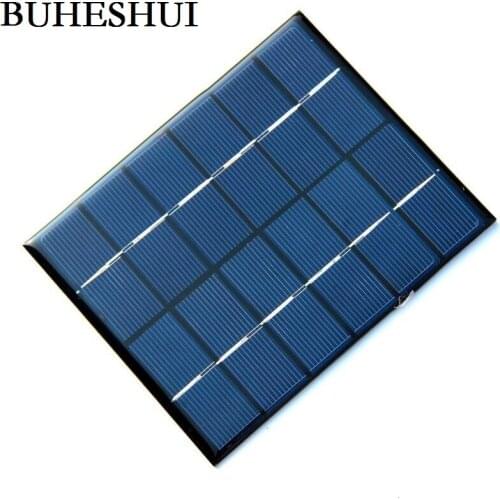 BUHESHUI 2W 6V Polycrystalline Solar Cells DIY Solar Panel Charger System For 3.7v Battery LED Epoxy 110*136MM Free Shipping