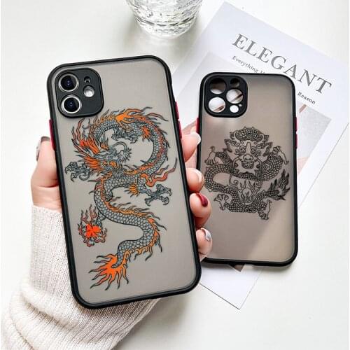 Painted Case For iPhone 11 Cases 12 Pro Max Shell Dragon Cover On iPhone XR XS Max X 7 8 SE 2020 6 6S Plus 12 Mini Phone Covers