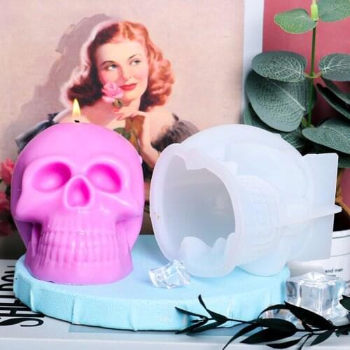 Skull DIY Crystal Epoxy Resin Mold Handmade Soap Candle Silicone Mold For Resin Casting Skull