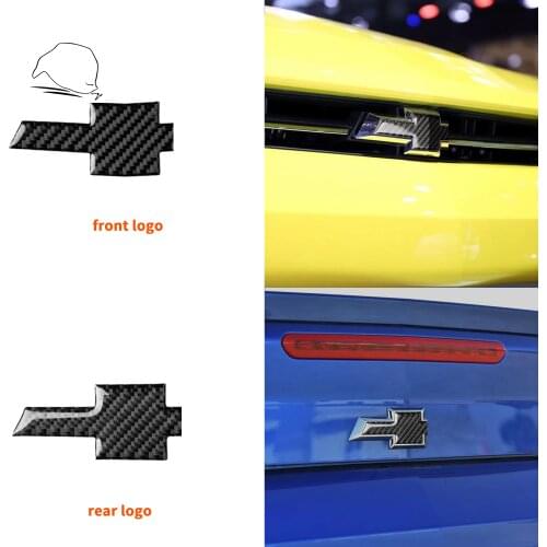 For Chevrolet Camaro 2016 2017 2018 2019 Front Back Trunk Logo Label Emblem Panel Accessories for Camaro Carbon Fiber Interior