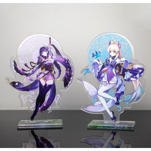 Genshin Impact Action Figures Acrylic Stand Model Genshin Raiden Shogun Kokomi DIY Desk Decor Standing Sign Collection Ornament