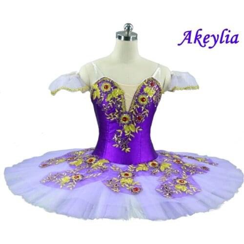 Girls Purple Fairy Tutu Adult Women Professional Ballet Tutu Ballerina Pancake Platter Classical Sleeping Beauty Ballet Costume