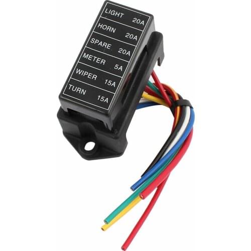 HS-006 6 Roads With Wire Modification Basic Block Auto Car Fuse Box