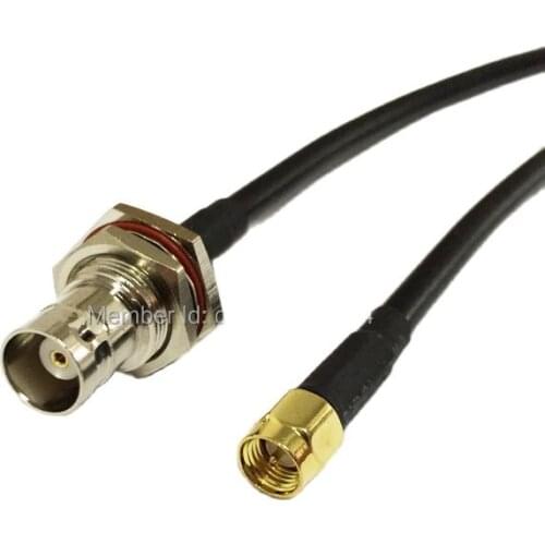 New Modem Coaxial Cable SMA Male Plug Switch BNC Female Jack Connector RG58 Cable Pigtail 50CM 20" Adapter