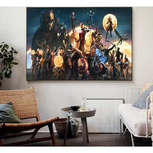 Marvel Superhero Collection Thor Iron Man Hulk Home Decoration Poster and Print Canvas Painting Wall Art Pictures for Bedroom