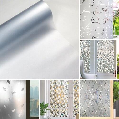 Matte Window Film Mirrors Stained Glass Film Privacy Bathroom Stickers Window Glass Film Vinyl Glass Shower Window Decoration