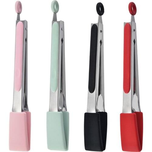 Non-Slip Food Grade Silicone Food Tong 9INCH Bread Serving Tong Kitchen Tools BBQ Tools Accessories