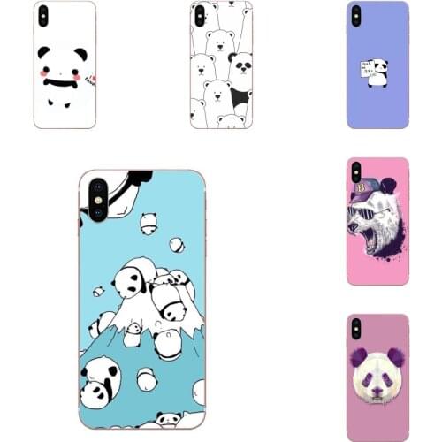 TPU Transparent Cases Panda Cute For Samsung Galaxy A51 A71 A81 A91 A50 A50S A40 A40S A30 A30S A20S A20E A20 A10S A10