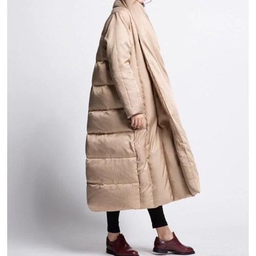 7XL 8XL Plus size oversize thicker warm 90% duck down coat female winter duck down jacket X-longer warm down jacket wj1535