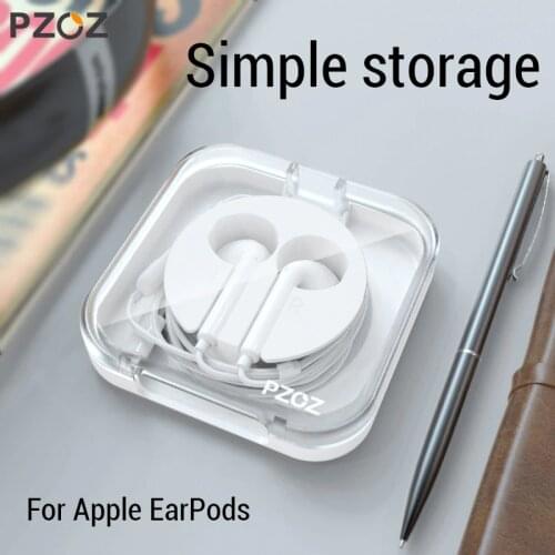 PZOZ Earphone Cases For Apple EarPods wired Earphone Headphone Headset Accessories Storage Carrying Hard Bag Box Case For EarPod