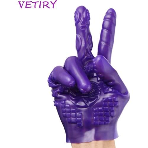 VETIRY Sex Gloves 5 Fingers Magic Palm Hand Female Masturbation Breast Nipple Vagina Massage Clitoris Sex Toys for Women