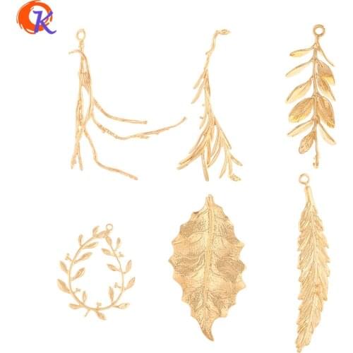Cordial Design 50Pcs Jewelry Accessories/Earrings Connectors/DIY Making/Copper Material/Plant Shape/Hand Made/Earring Findings