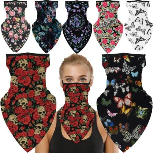 Fashion Flower Butterfly Cosplay Face Mask Neck Scarf Masks Bandana Headband Balaclava Halloween