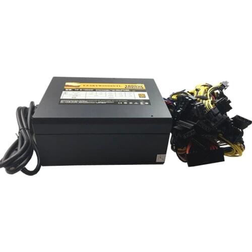 T.F.SKYWINDINTL 1800W Asic bitcoin power Supply 1800W ETH power supply ATX Mining Machine supports 8 GPU Cards For BTC Antiminer