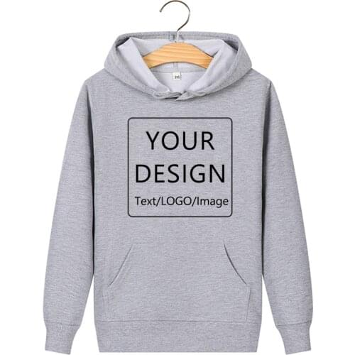 Logo Print Hooded Hoodies Cotton DIY Custom Sweatshirt Customized Sweatshirts Streetwear Warm Clothes Best Gift Couples Hoody