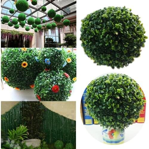 12/15/20/25cm Green Grass Balls Artificial Topiary Plastic Bonsai Simulation Art Decor For Office Hotel Wedding Home Garden Deco
