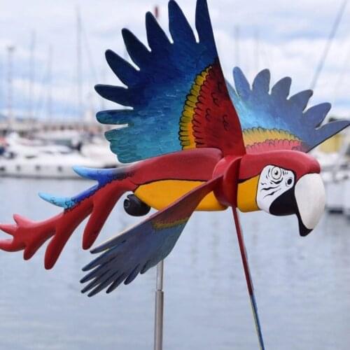 Whirligig-Asuka Series Windmill Whirly Parrots Garden Lawn Decoration Courtyard Farm Yard Animal Decorative Stakes Wind Spinners
