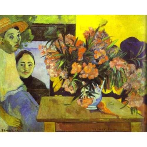 High quality Oil painting Canvas Reproductions Flowers of France (1891) by Paul Gauguin hand painted