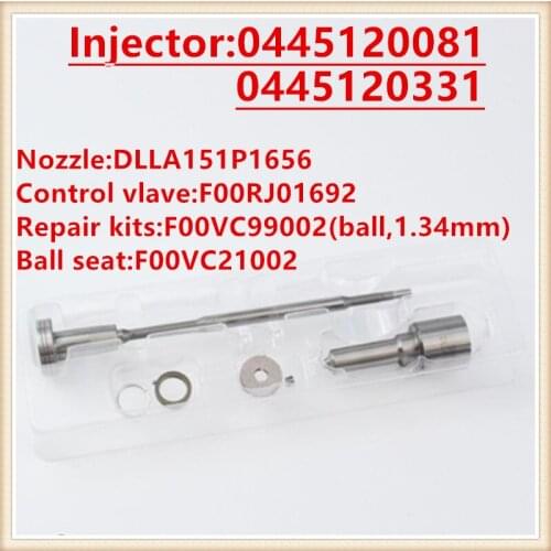 0445120081, 0445120331 injector Overhaul Kits F 00R J03 285 (F00RJ03285) diesel injectors repair kits F00R J03 285